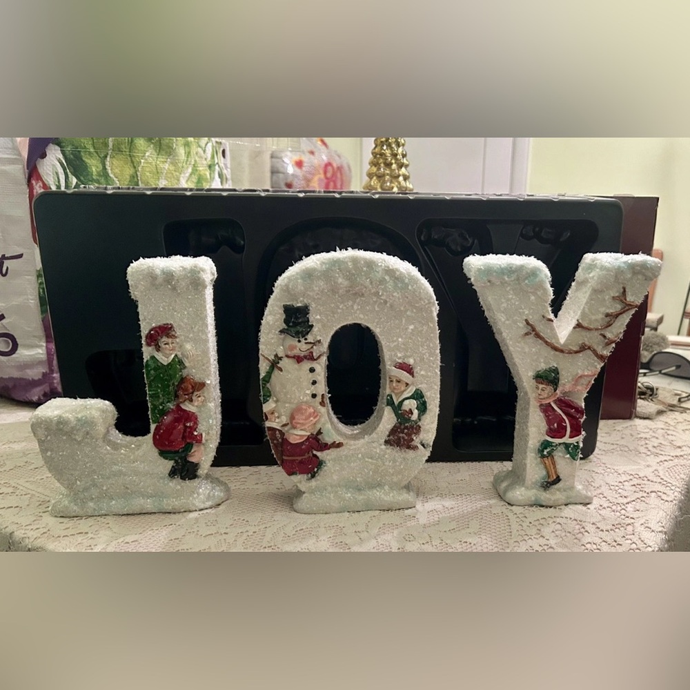 IN BOX🌹VICTORIAN SNOWMAN CHILDREN SPARKLING SNOW CHRISTMAS WINTER HOLIDAY JOY 🌹